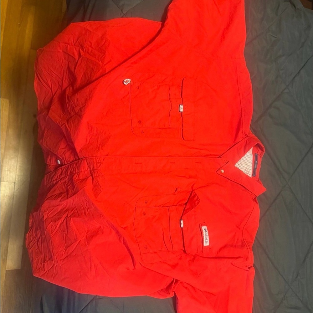 Magellan Outdoors Men's Vibrant Red Fishing Shirt